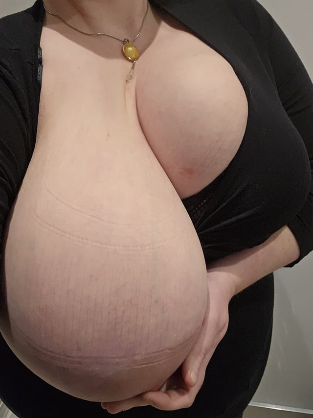 What a difference a bra makes how big I seem